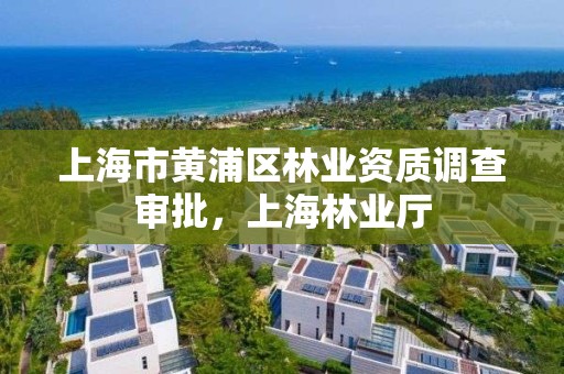 上海市黄浦区林业资质调查审批,上海林业厅
