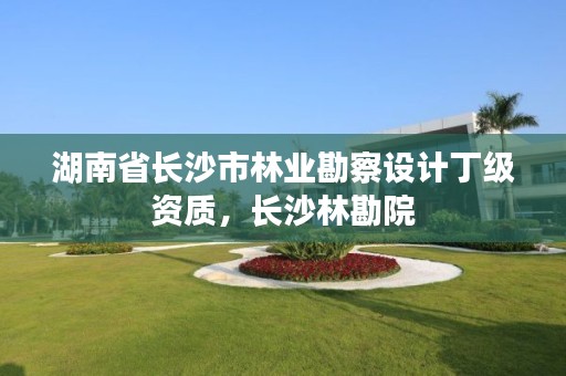 湖南省长沙市林业勘察设计丁级资质，长沙林勘院