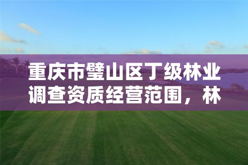 重庆市璧山区丁级林业调查资质经营范围,林业调查资质丙级