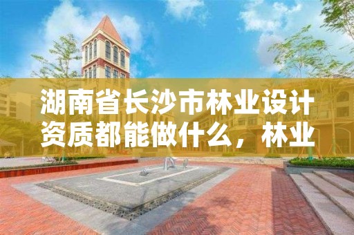 湖南省长沙市林业设计资质都能做什么,林业设计资质如何申请