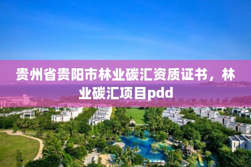 贵州省贵阳市林业碳汇资质证书,林业碳汇项目pdd