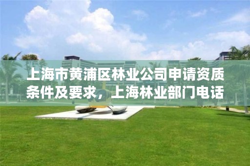 上海市黄浦区林业公司申请资质条件及要求,上海林业部门电话