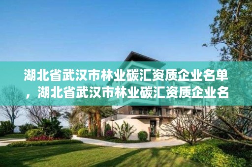 湖北省武汉市林业碳汇资质企业名单,湖北省武汉市林业碳汇资质企业名单公示