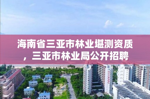 海南省三亚市林业堪测资质，三亚市林业局公开招聘