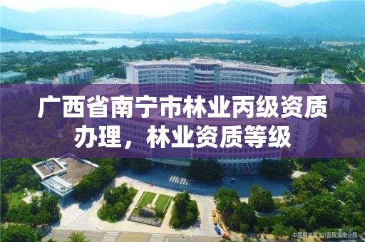 广西省南宁市林业丙级资质办理,林业资质等级