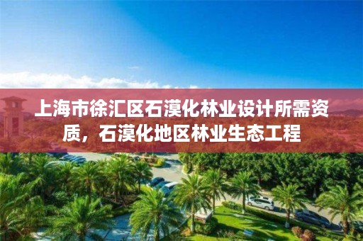 上海市徐汇区石漠化林业设计所需资质，石漠化地区林业生态工程