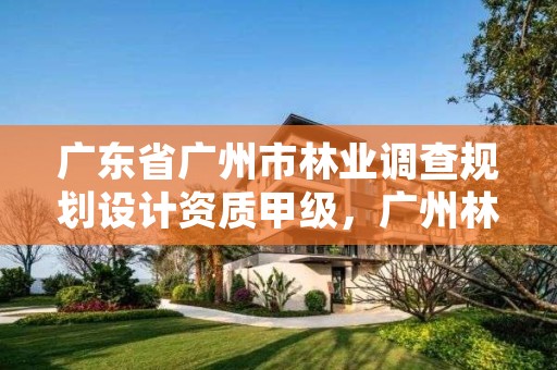 广东省广州市林业调查规划设计资质甲级,广州林业部门