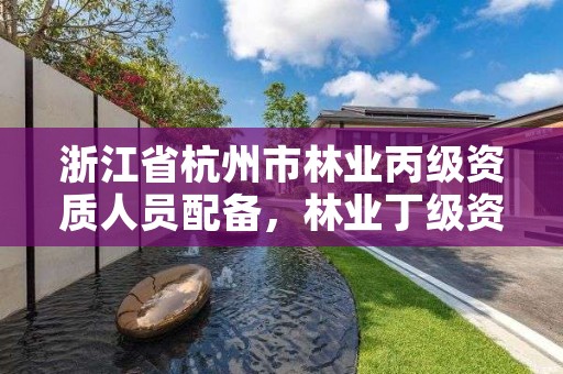 浙江省杭州市林业丙级资质人员配备,林业丁级资质业务范围