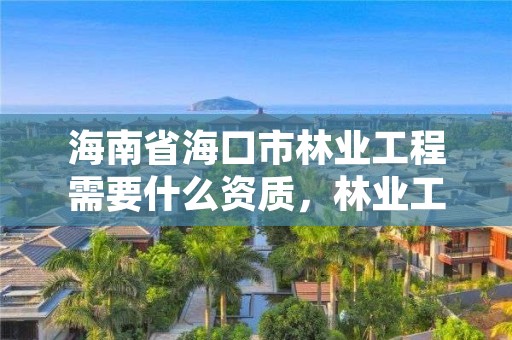 海南省海口市林业工程需要什么资质,林业工程资质在哪办