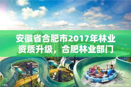 安徽省合肥市2017年林业资质升级,合肥林业部门