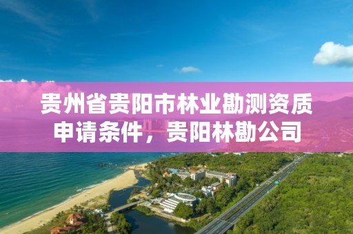 贵州省贵阳市林业勘测资质申请条件,贵阳林勘公司