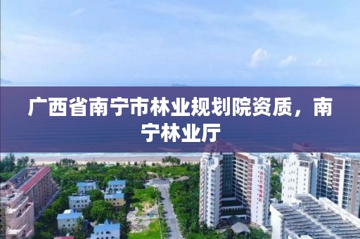 广西省南宁市林业规划院资质,南宁林业厅