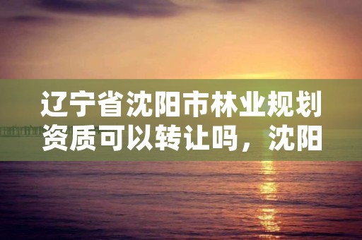 辽宁省沈阳市林业规划资质可以转让吗,沈阳林地转让