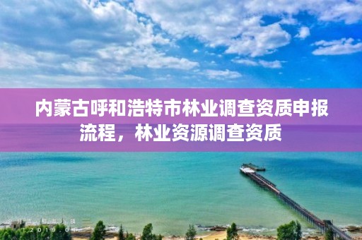 内蒙古呼和浩特市林业调查资质申报流程,林业资源调查资质