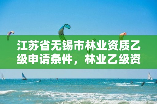 江苏省无锡市林业资质乙级申请条件,林业乙级资质办理条件