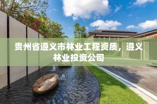 贵州省遵义市林业工程资质,遵义林业投资公司