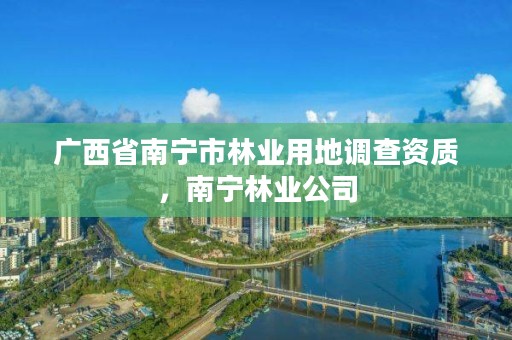 广西省南宁市林业用地调查资质,南宁林业公司