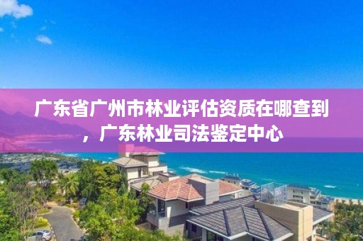 广东省广州市林业评估资质在哪查到,广东林业司法鉴定中心