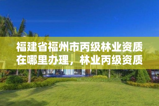 福建省福州市丙级林业资质在哪里办理,林业丙级资质办理条件