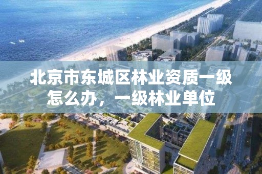 北京市东城区林业资质一级怎么办,一级林业单位
