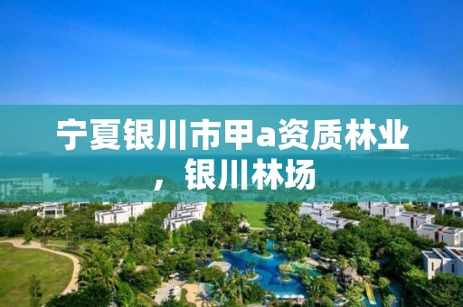 宁夏银川市甲a资质林业,银川林场