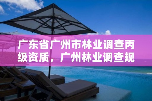广东省广州市林业调查丙级资质，广州林业调查规划院
