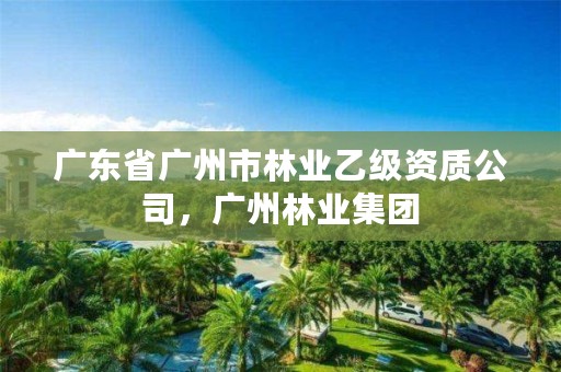 广东省广州市林业乙级资质公司,广州林业集团