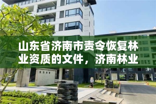 山东省济南市责令恢复林业资质的文件,济南林业公司
