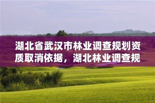湖北省武汉市林业调查规划资质取消依据,湖北林业调查规划院附近租房