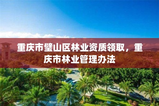 重庆市璧山区林业资质领取,重庆市林业管理办法