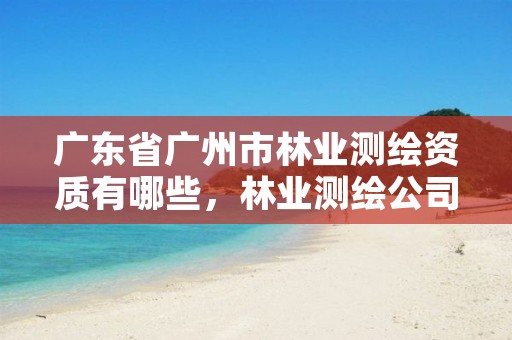 广东省广州市林业测绘资质有哪些,林业测绘公司