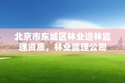 北京市东城区林业造林监理资质,林业监理公司
