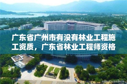 广东省广州市有没有林业工程施工资质,广东省林业工程师资格条件