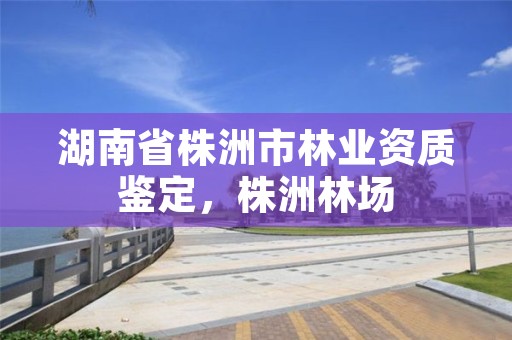 湖南省株洲市林业资质鉴定,株洲林场