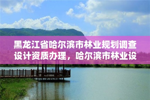 黑龙江省哈尔滨市林业规划调查设计资质办理,哈尔滨市林业设计院
