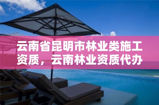 云南省昆明市林业类施工资质,云南林业资质代办公司