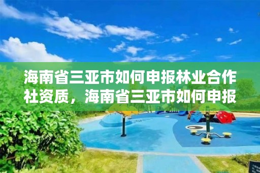 海南省三亚市如何申报林业合作社资质,海南省三亚市如何申报林业合作社资质证书