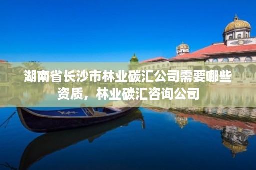 湖南省长沙市林业碳汇公司需要哪些资质,林业碳汇咨询公司