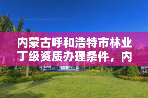 内蒙古呼和浩特市林业丁级资质办理条件,内蒙古呼和浩特林业局