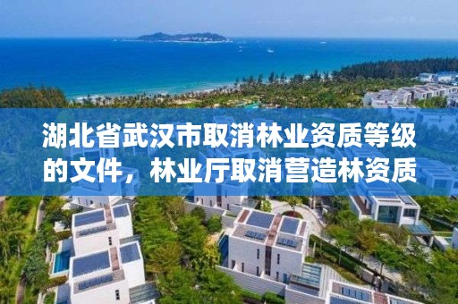 湖北省武汉市取消林业资质等级的文件,林业厅取消营造林资质