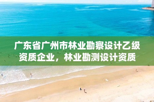 广东省广州市林业勘察设计乙级资质企业,林业勘测设计资质