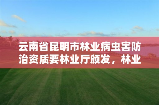 云南省昆明市林业病虫害防治资质要林业厅颁发,林业病虫害防治公司