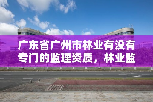 广东省广州市林业有没有专门的监理资质,林业监理工程师报考条件