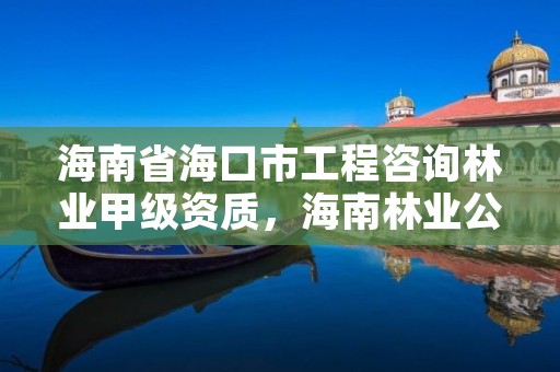 海南省海口市工程咨询林业甲级资质,海南林业公司