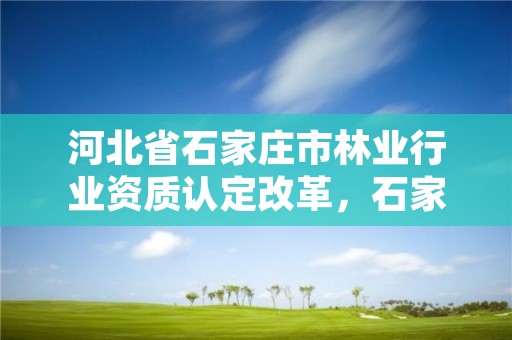 河北省石家庄市林业行业资质认定改革,石家庄市林业和草原局