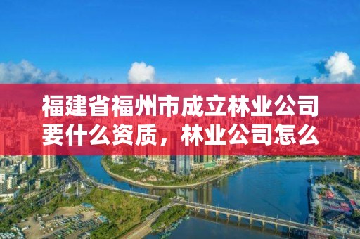 福建省福州市成立林业公司要什么资质,林业公司怎么注册