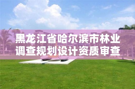 黑龙江省哈尔滨市林业调查规划设计资质审查,哈尔滨林业局