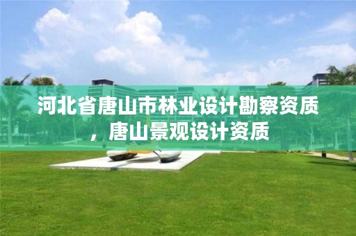 河北省唐山市林业设计勘察资质,唐山景观设计资质