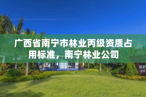 广西省南宁市林业丙级资质占用标准,南宁林业公司