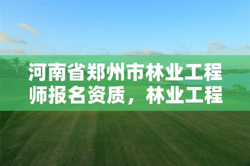 河南省郑州市林业工程师报名资质,林业工程师资格证书